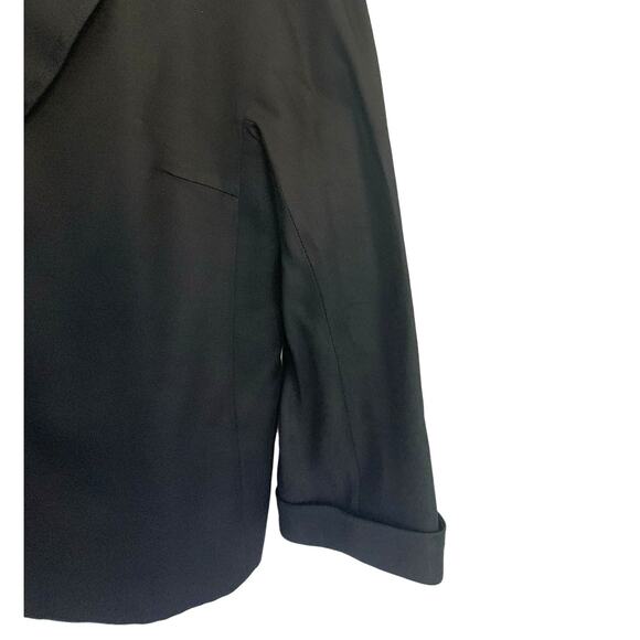 Gianni Petite Blazer Black 10 Womens Button Front Business Casual Classic Preppy - Picture 5 of 6